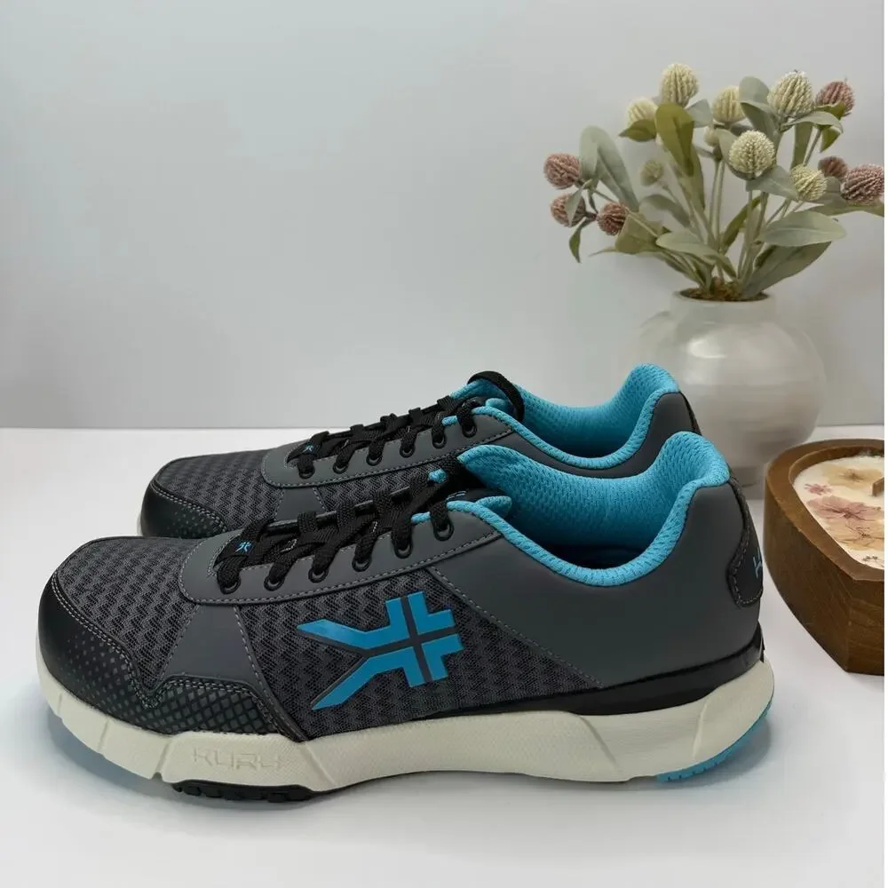 Kuru Quantum Walking Comfort Sneaker Urban Concrete/Blue Topez Women 12 Wide NWB